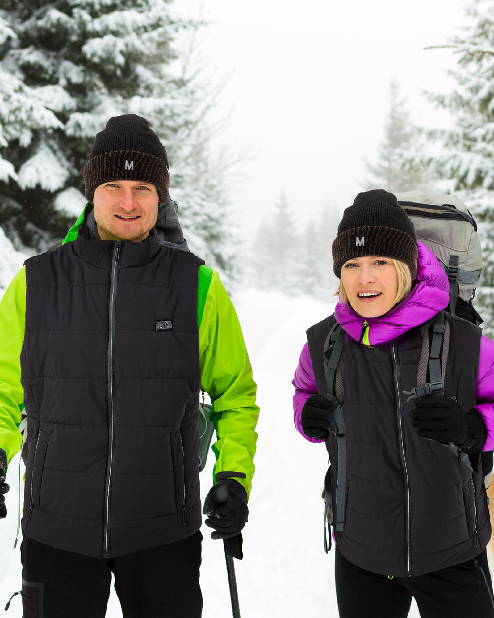 Shyyween heated hat with plush lining provides cozy warmth during cold commutes.