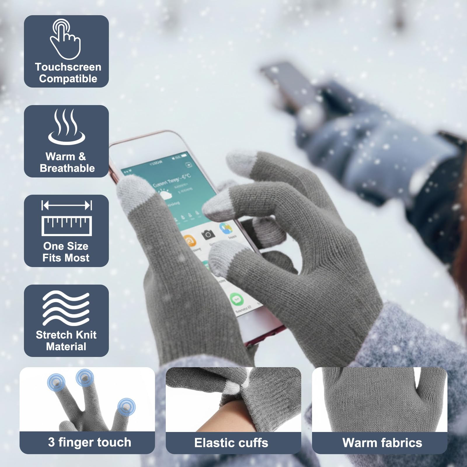 Shyyween winter gloves provide wind protection for outdoor assistance.
