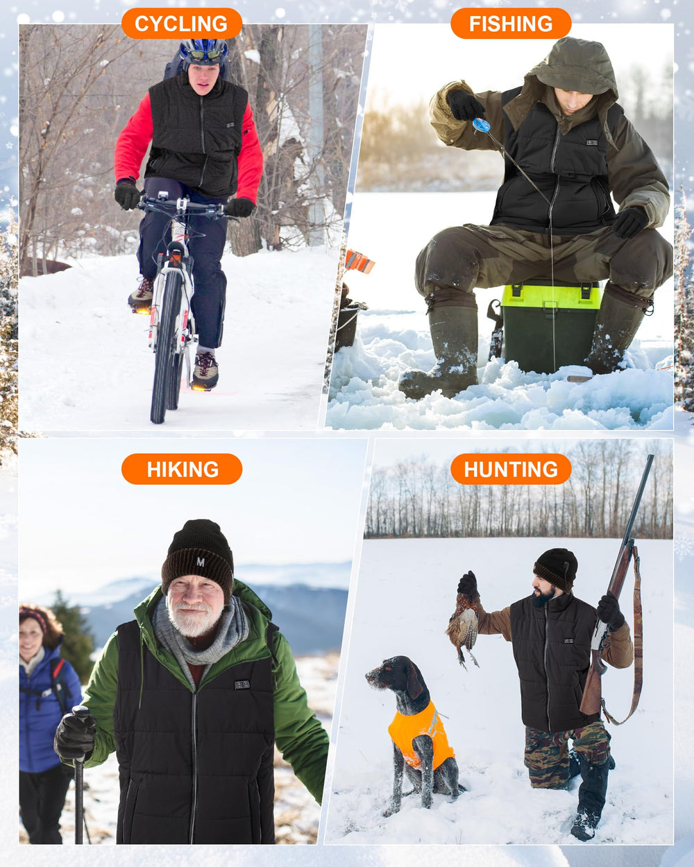 Shyyween winter set worn outdoors supports extended winter activities