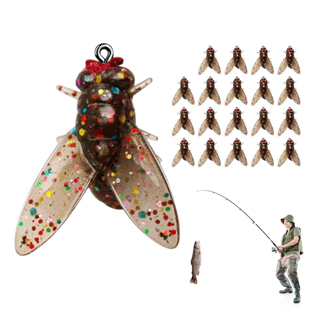 SHZONS new fly hook soft bait close-up with realistic prey details for sharper hook sets