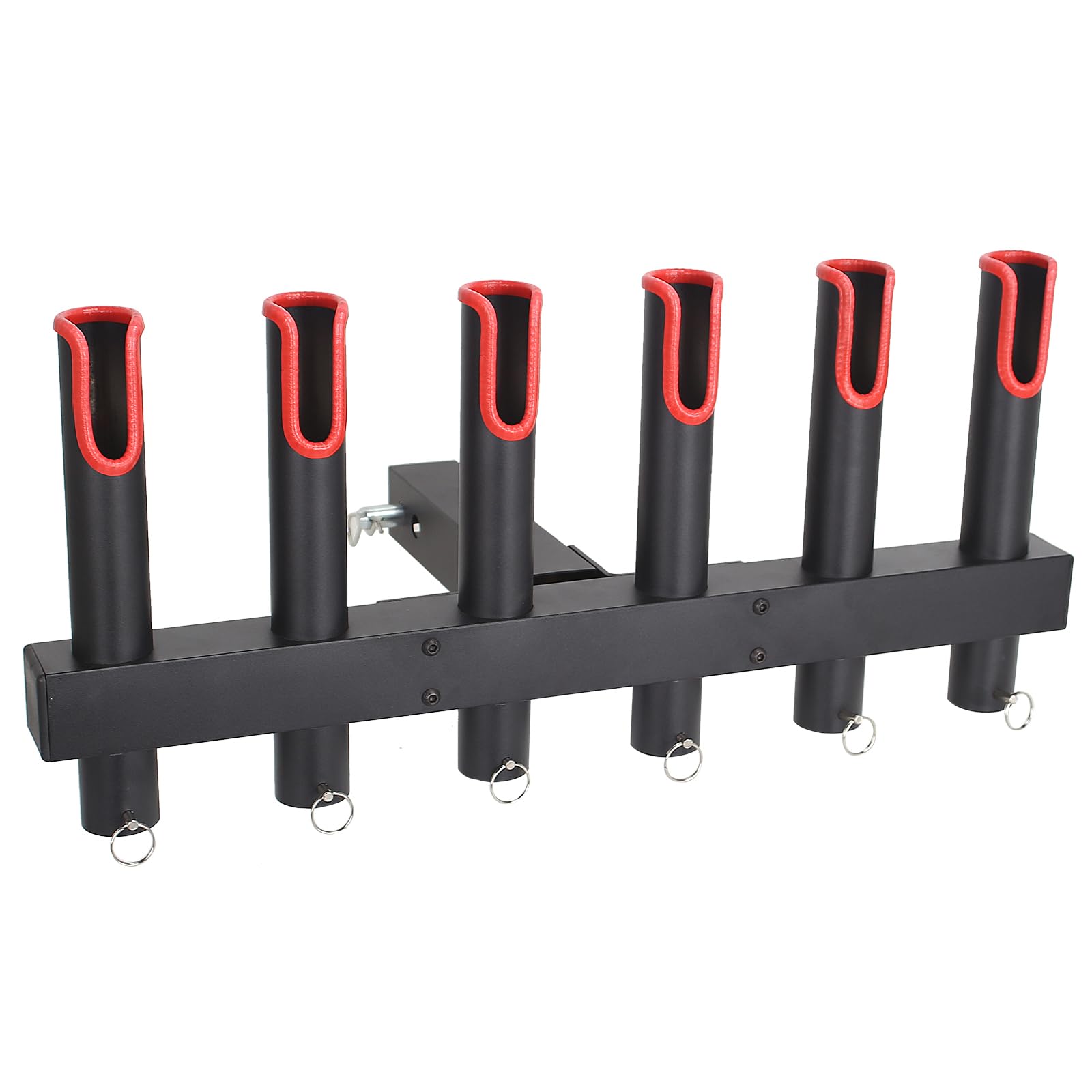 Sidasu fishing rod holder on a 2-inch hitch with a truck for easy on-the-go storage