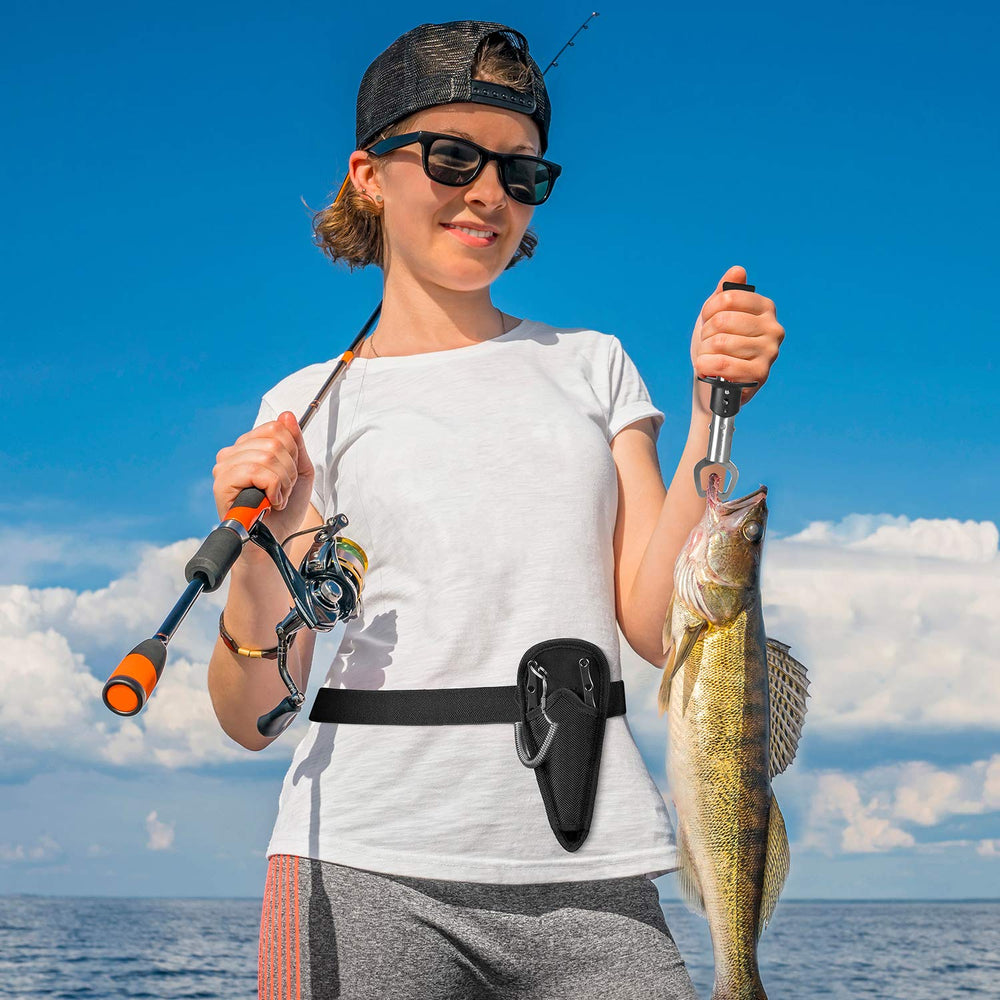 Fish lip gripper securely gripping a fish
