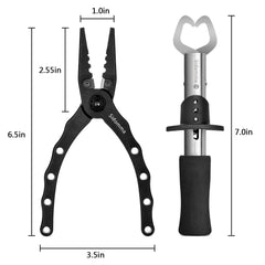 Pliers cutting line and crimping sleeves demonstration