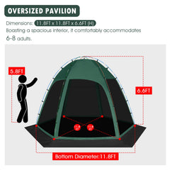 Siebwin gazebo interior 11-8ft demonstrates spacious outdoor seating.