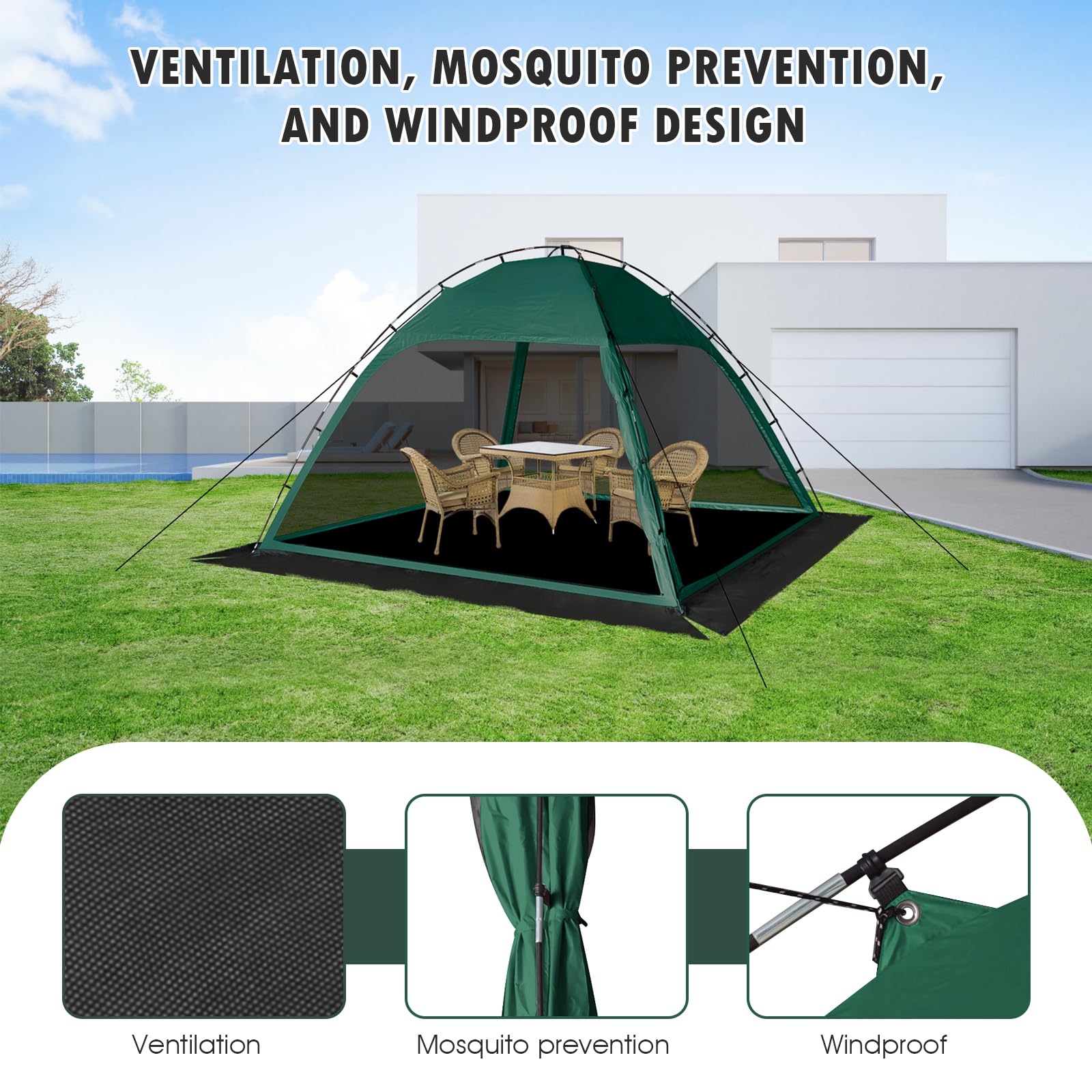 Siebwin mosquito-netting close-up highlights durable mesh and insect protection