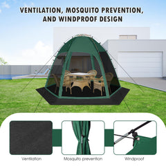 Siebwin removable ground cloth adds complete ground protection.