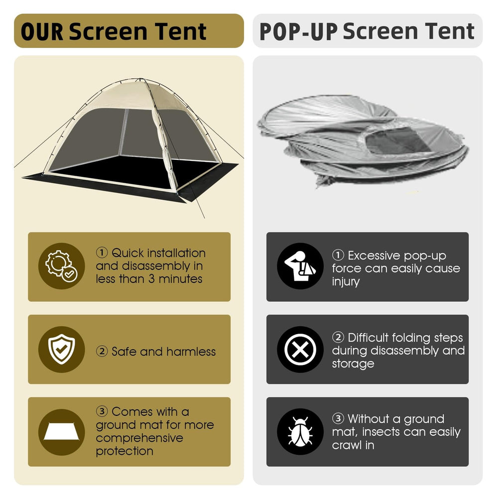 Siebwin screen tent in garden setting for outdoor gathering
