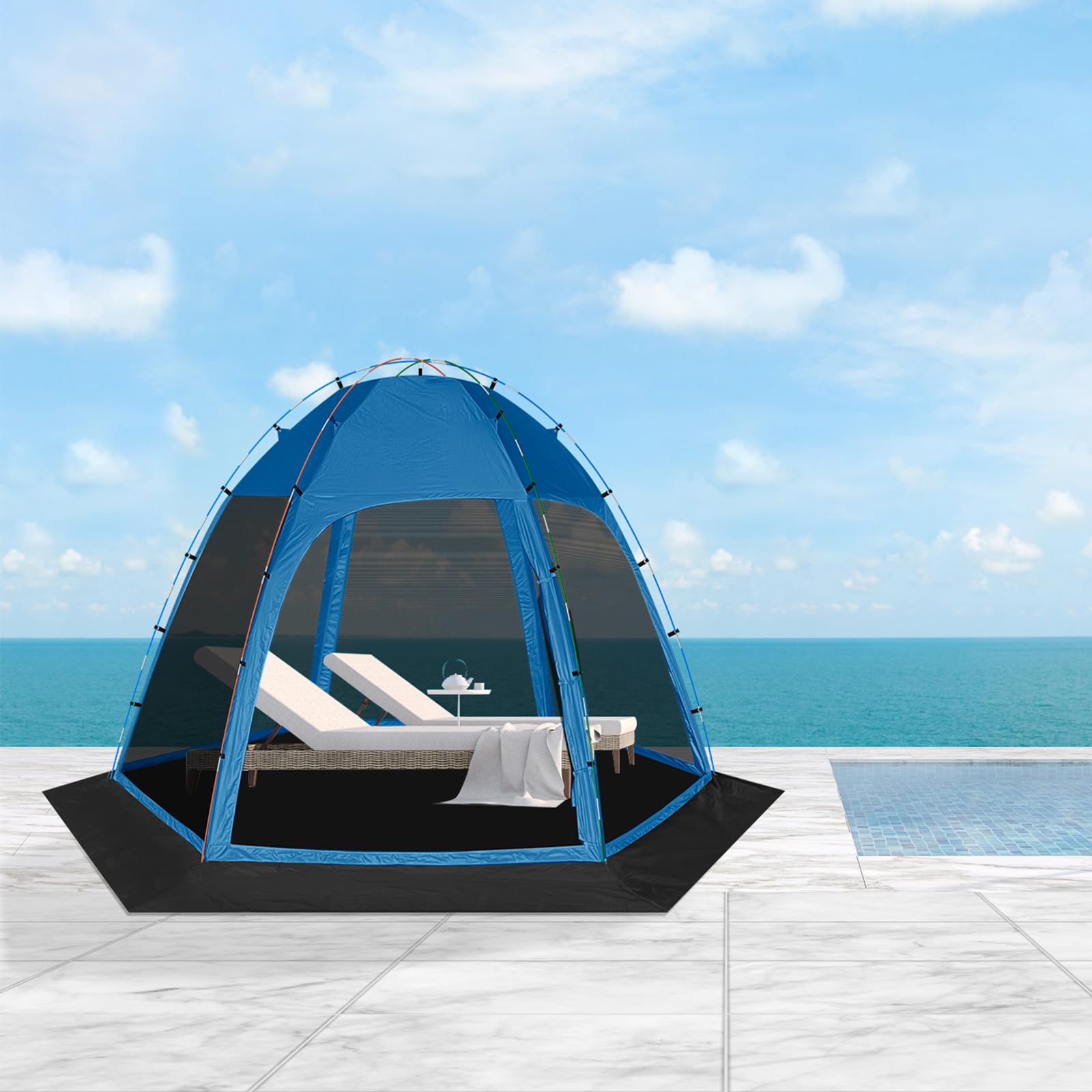 Siebwin screen tent mosquito netting close up highlights fine mesh protection