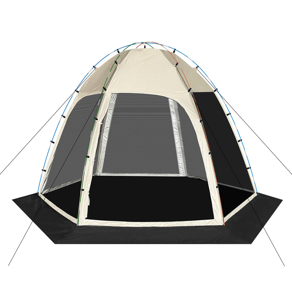 Siebwin screen tent front view shows the spacious 11.8x11.8 footprint for gatherings