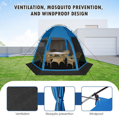 Siebwin screen tent removable ground cloth demonstrates complete floor protection