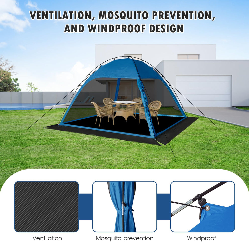 Siebwin screen tent UV-resistant top delivers durable sun protection for daytime use.