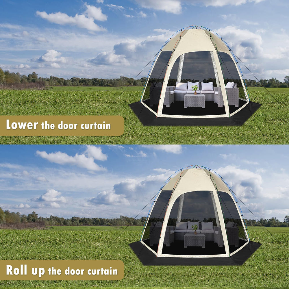 Siebwin wind-stability setup with stakes and ropes for stable shelter