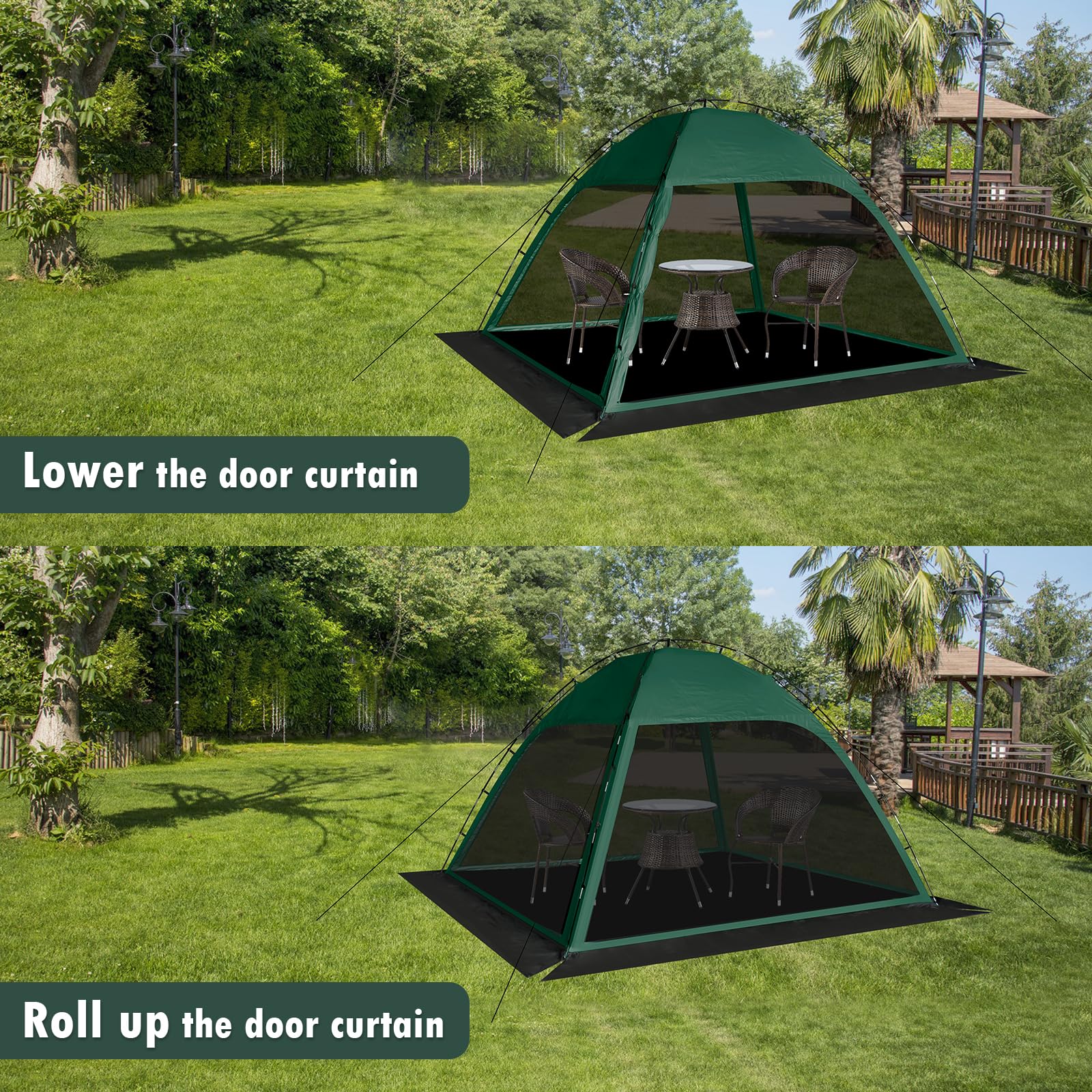 Siebwin UV-resistant canopy demonstrates sun protection during outdoor gatherings