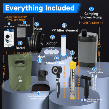 SIECCY portable shower pump detail demonstrates reliable outdoor water flow