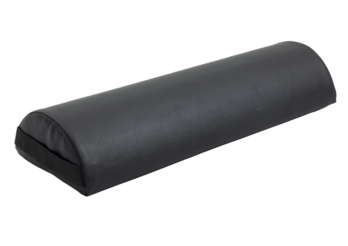 Sierra Comfort Oversized Half Bolster black, side view, promotes ergonomic positioning
