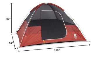 Sierra Designs Alpenglow tent night use-ready shelter for family overnight trips