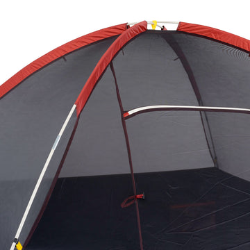 Sierra Designs Alpenglow tent ventilation highlights mesh windows for fresh airflow