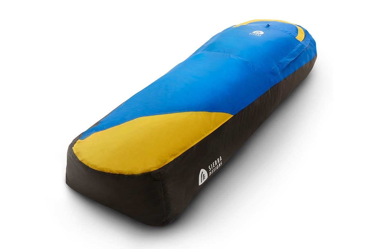 Sierra Designs Backcountry Bivy fits Backcountry Bed and sleeping pad for integrated comfort