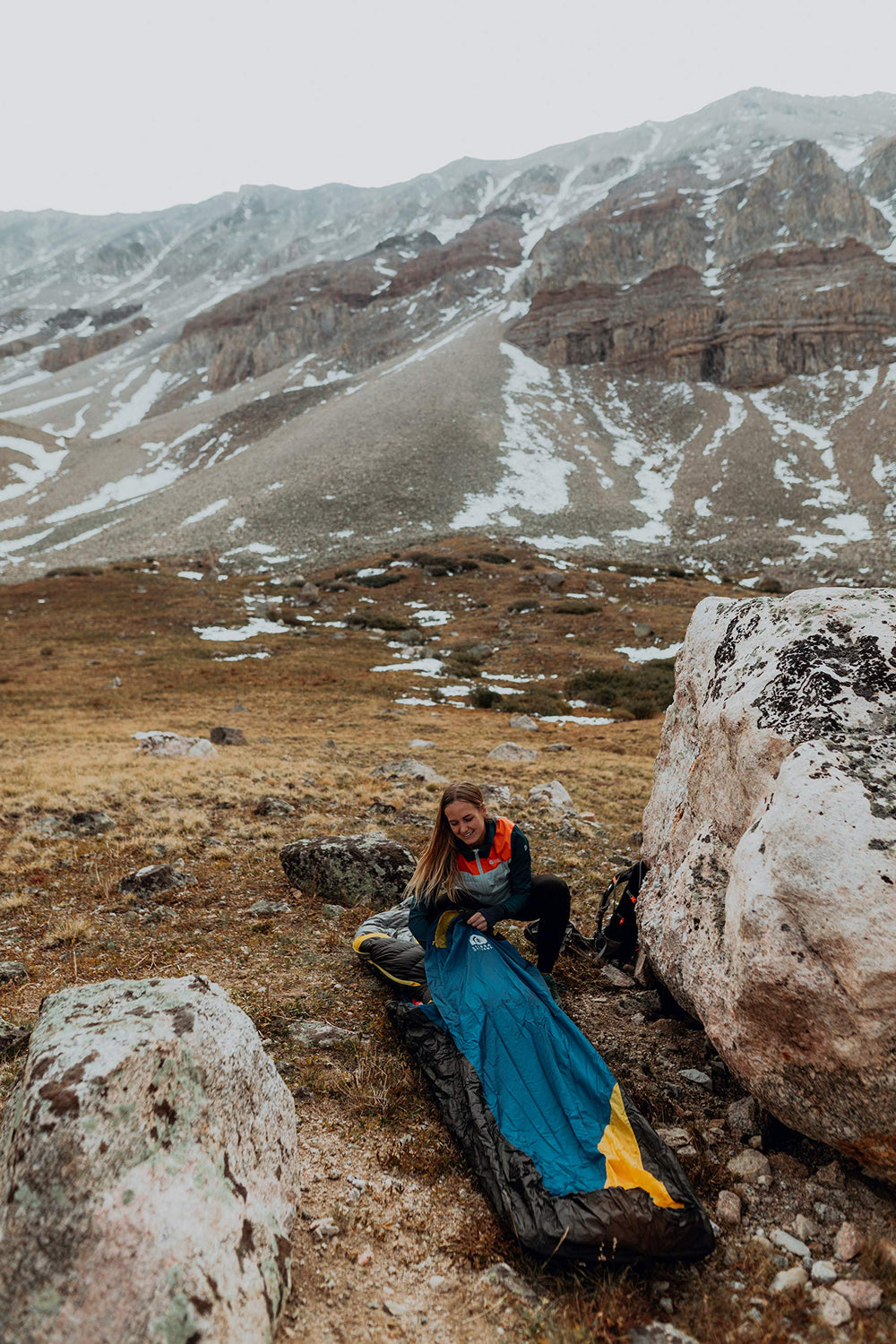 Sierra Designs Backcountry Bivy night-shelter in forest setting for all-weather use