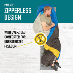 Sierra Designs Cloud 35F sleeping bag packable pack shot for easy stuffing.