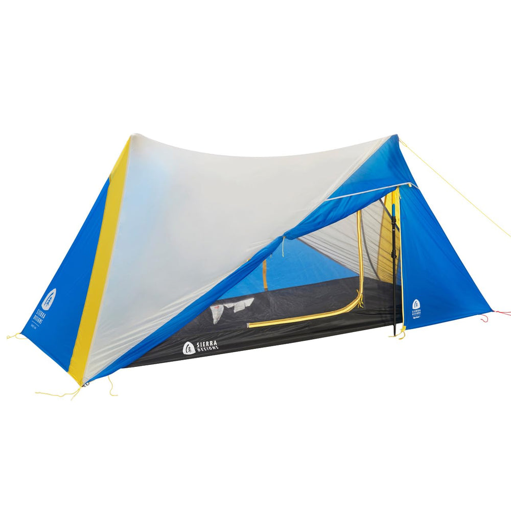 Sierra Designs High Route 1P tarp setup for ultralight thru-hiking versatility.