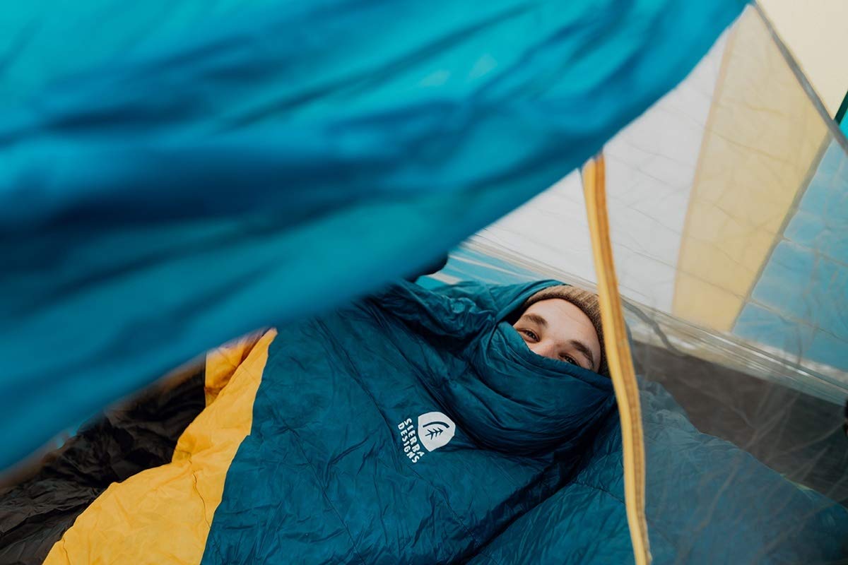 Sierra Designs Nitro Quilt EN rating confirms tested performance in cool environments.