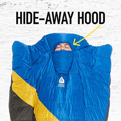 Sierra Designs Nitro Quilt hand pockets keep hands warm while seated by the campfire.