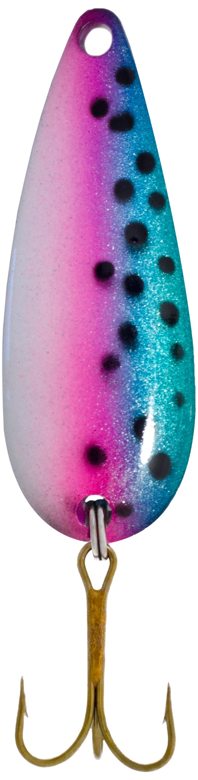 Sierra Spoon hologram Rainbow Trout lure 1/2 oz boosts casting distance and attracts strikes.