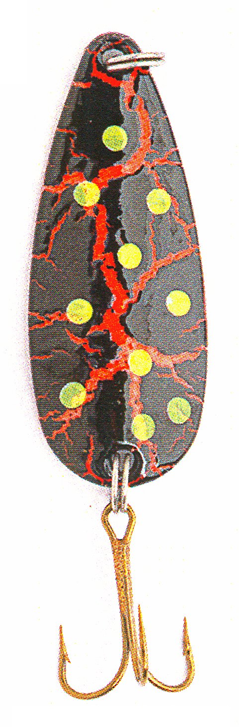 Sierra Spoon Lure Bleeding Black/Chartreuse Dot, 7/8-Ounce