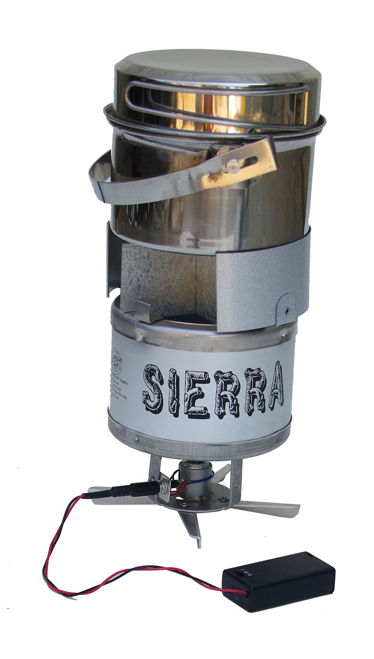 Sierra Stove with complete upgrade kit ready for campsite cooking.