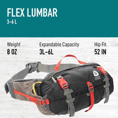 Sierra Designs Flex Lumbar Waist Pack stretch water bottle pockets for hydration.