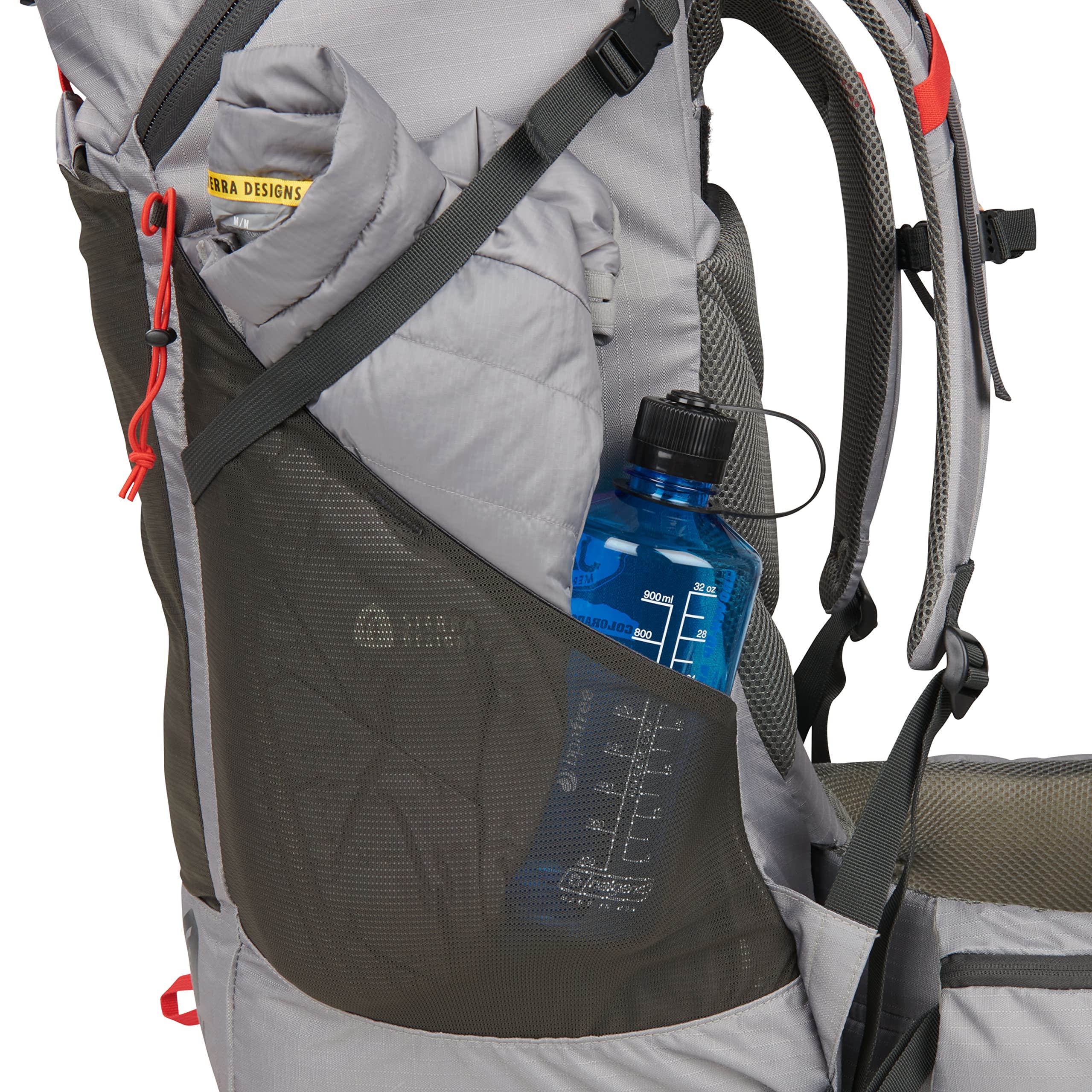 Sierra Designs Gigawatt 60L internal frame provides stable, balanced carry.