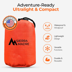 Sierra Madre Emergency Sleeping Bag ultralight six-ounce backpacking design.