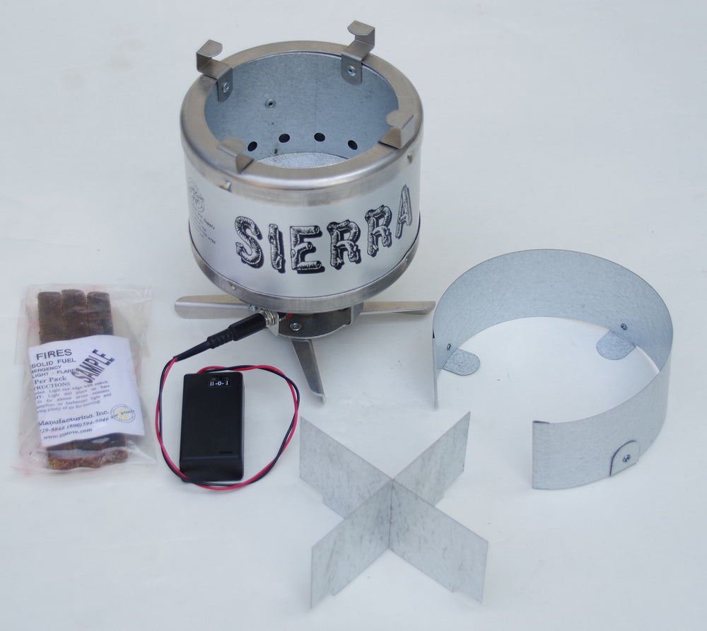 Sierra Stove boils a quart of water in four minutes for quick meals