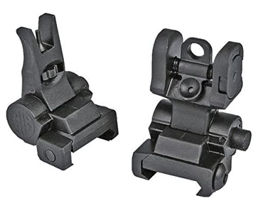 Sig Sauer Iron Sight Set flip-up on M1913 rail enables rapid target acquisition.
