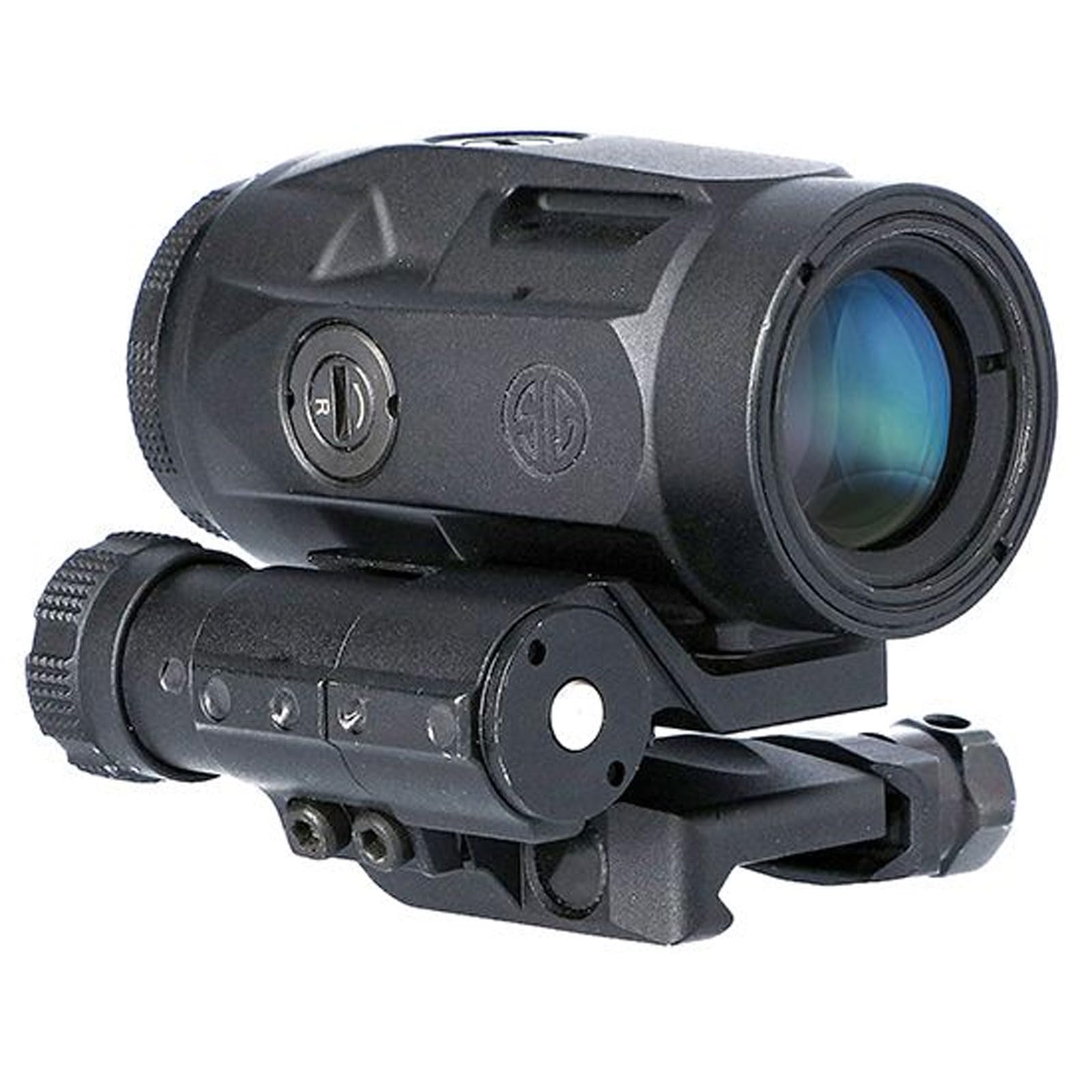 SIG SAUER Juliet3-Micro with 90-degree push-button mount for rapid engagement.