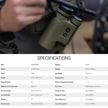 Sig Sauer KILO6K HDX ballistic sensor — real-time sensing supports quick targeting.