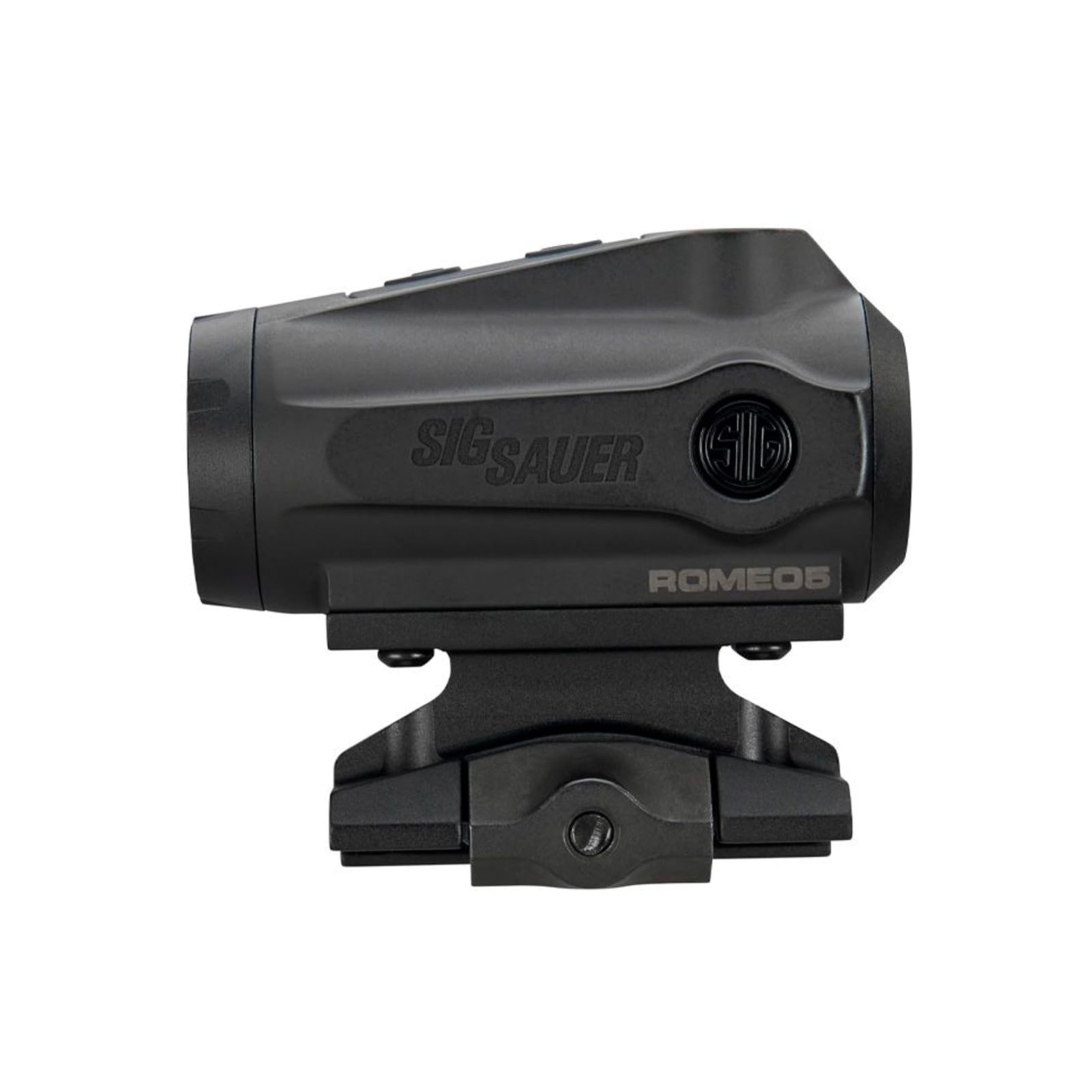 SIG SAUER ROMEO5 GEN II top-mounted controls allow quick brightness adjustments.