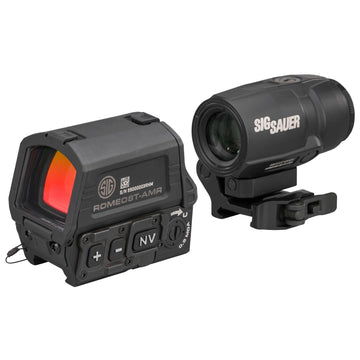 Sig Sauer ROMEO8T-AMR 1x40mm red dot sight enables rapid target acquisition in variable light.