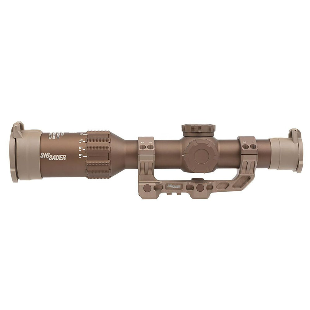 Sig Sauer Tango6T FFP reticle closeup shows consistent subtensions for holdovers.