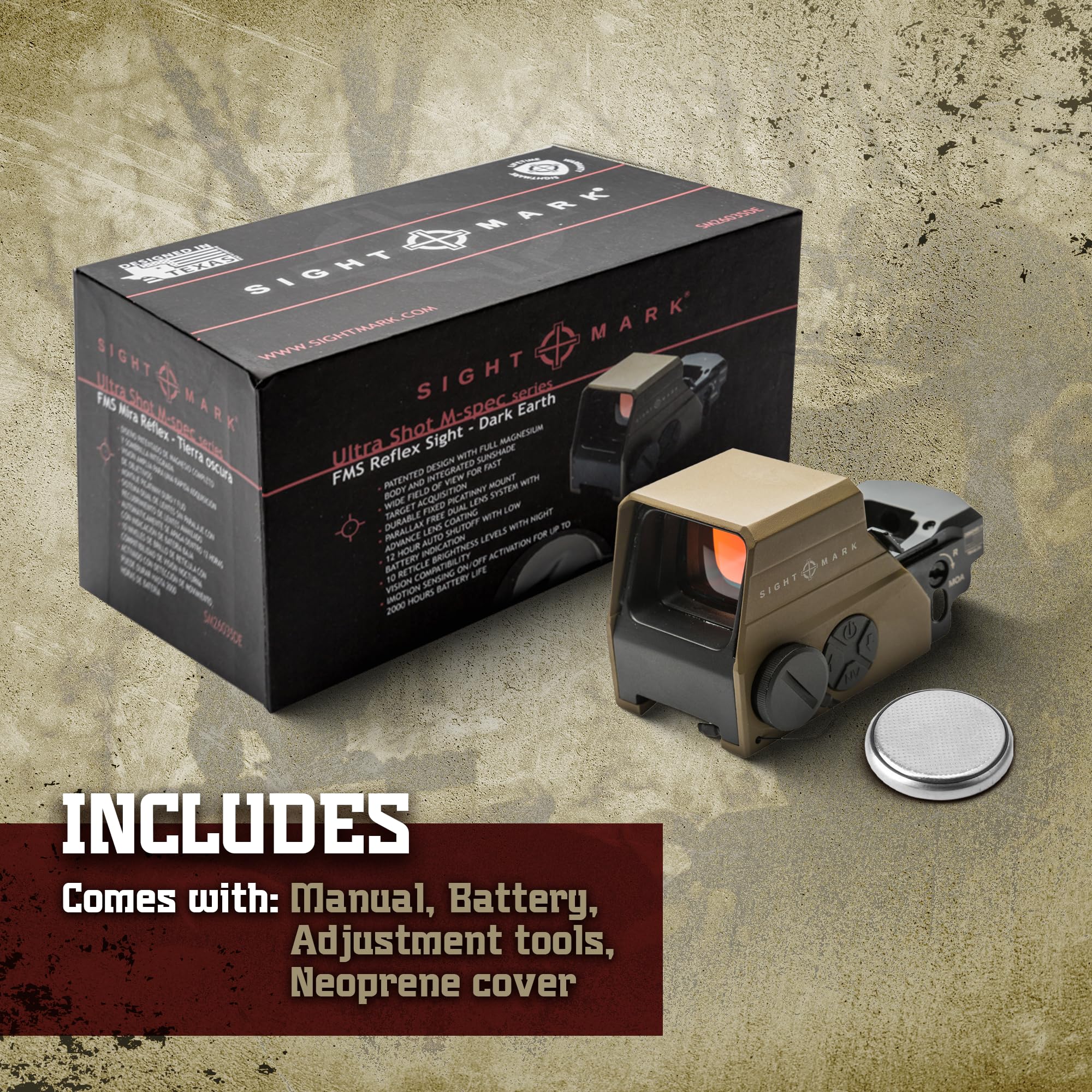 Sightmark reflex sight anti-reflective coating reduces glare for clear sight picture