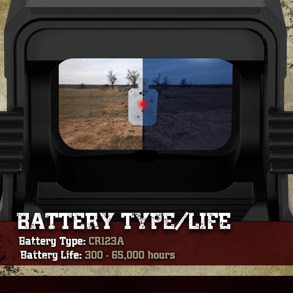 Sightmark Ultra Shot M-Spec Pro LQD reticle closeup shows crisp multi-dot aiming.