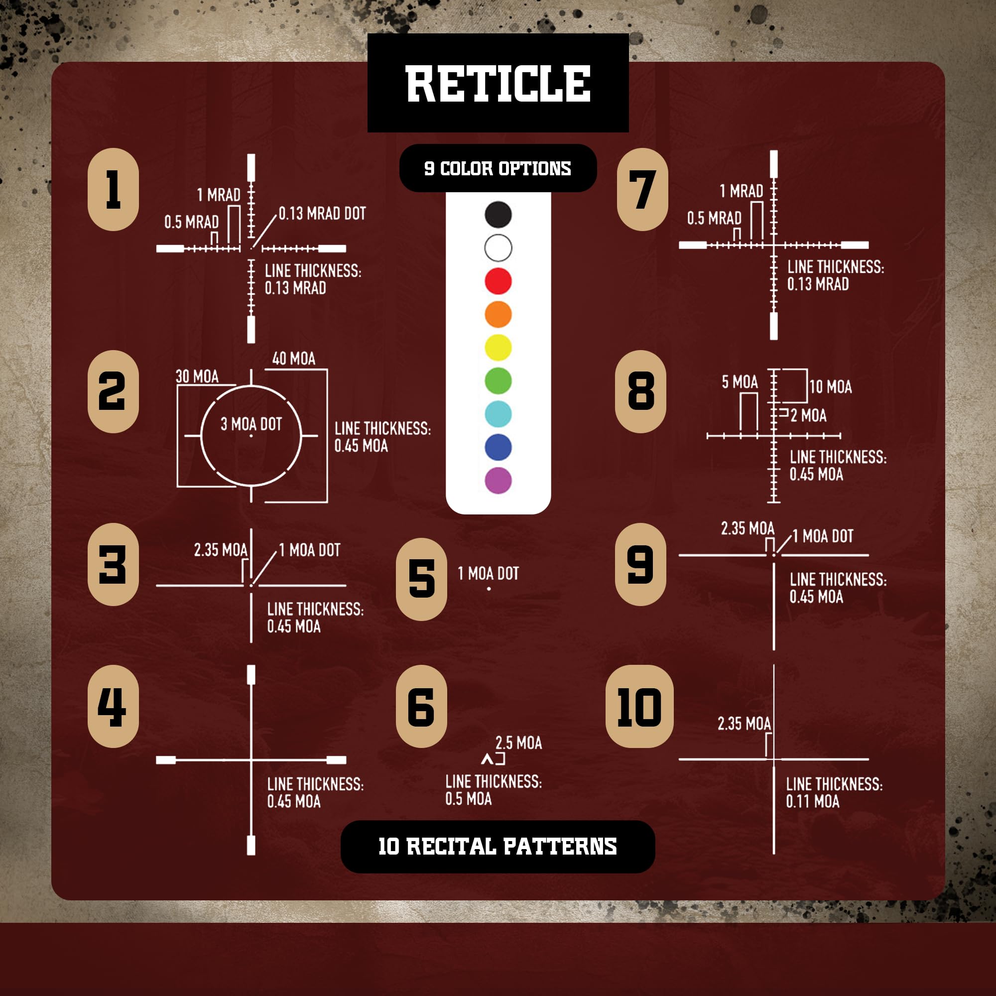 Wraith Mini reticle colors customization
