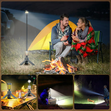 Siibbea camping lights with 10500mAh battery functioning as a power bank
