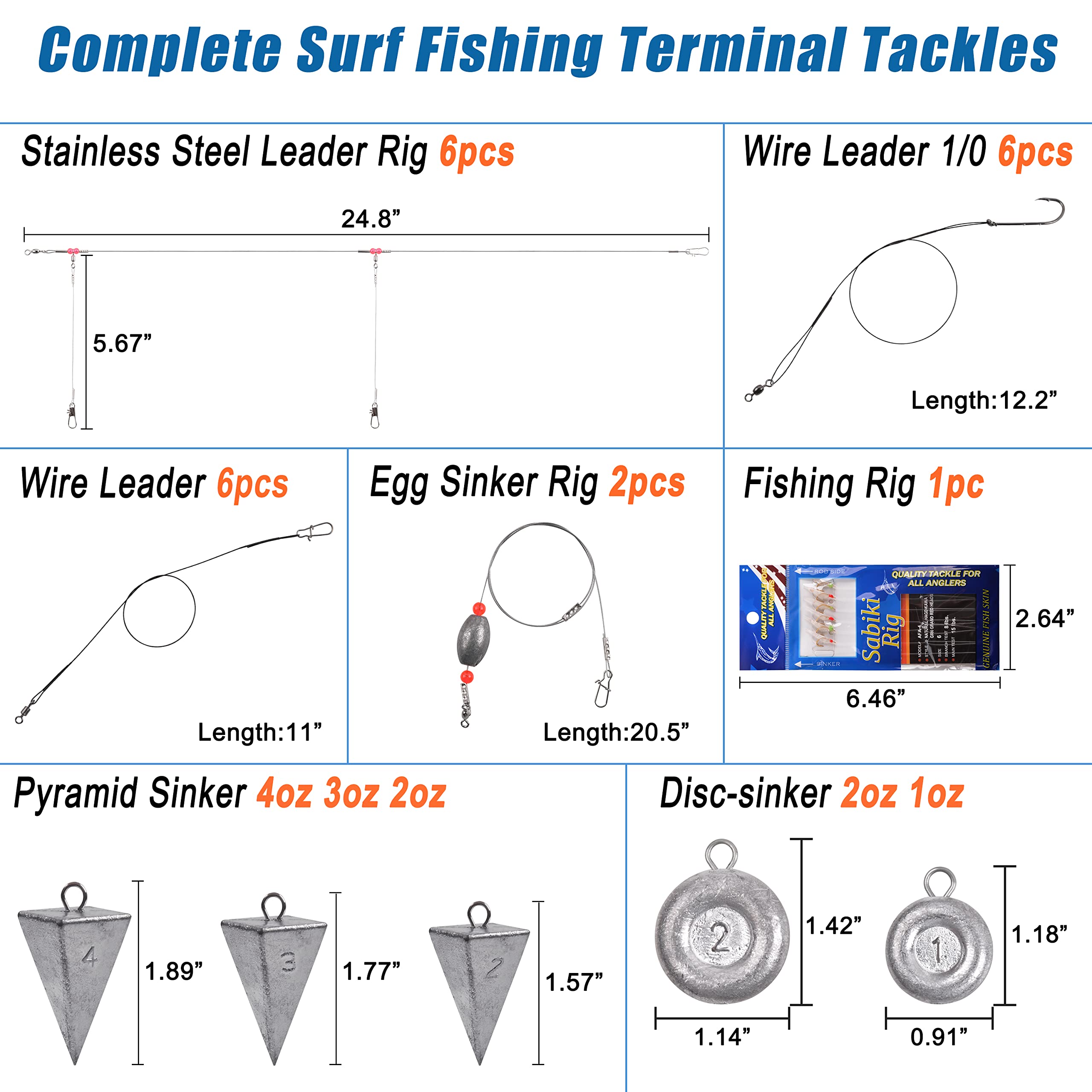 SILANON 160pcs tackle kit contents with diverse lures and rigs for shore fishing
