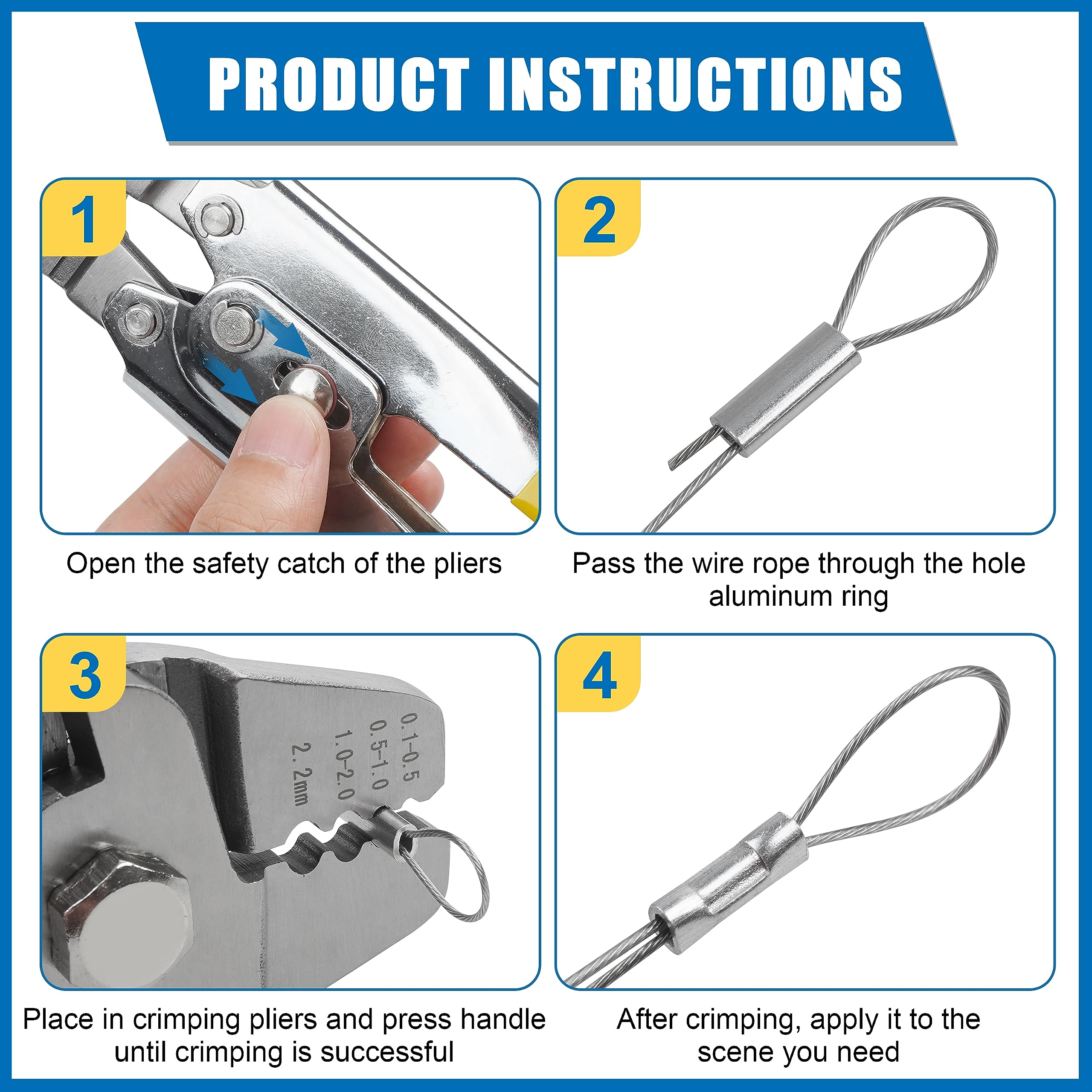 SILANON 4 crimping sizes for precise adjustments