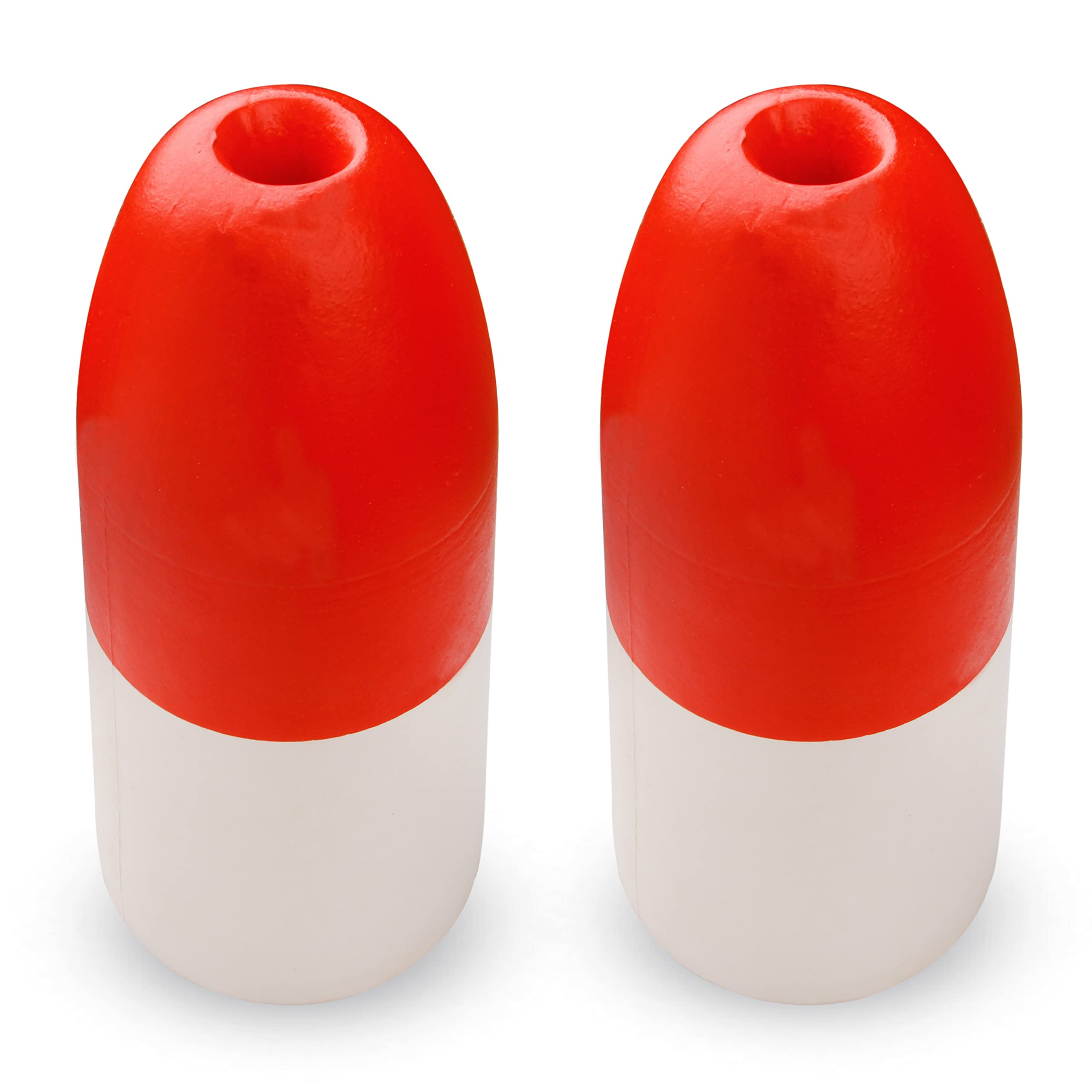 Marker buoy for crab pots in red/white