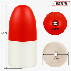 Silanon crab trap float red/white 6x14 inch