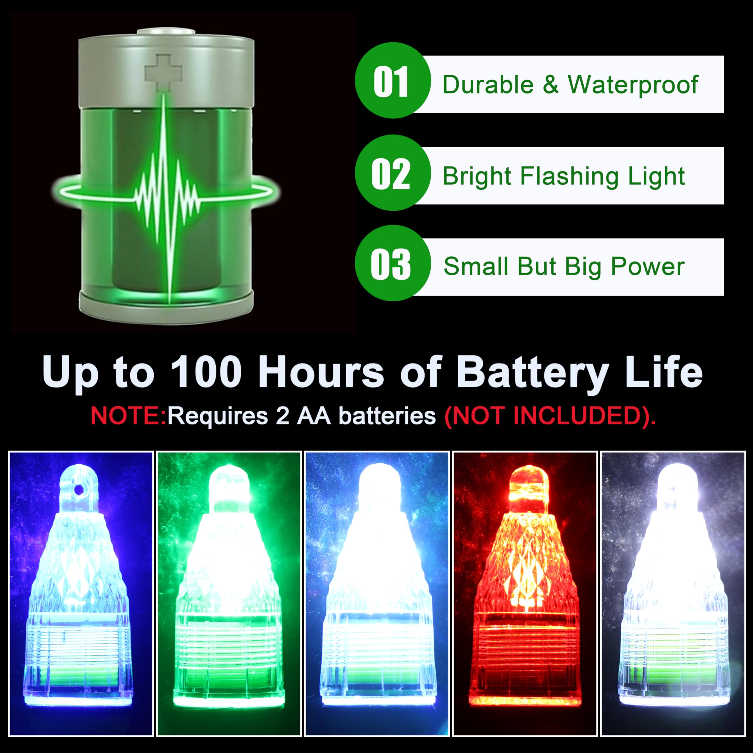 SILANON Deep Drop LED Fishing Light 4.7 inch blue color underwater lure