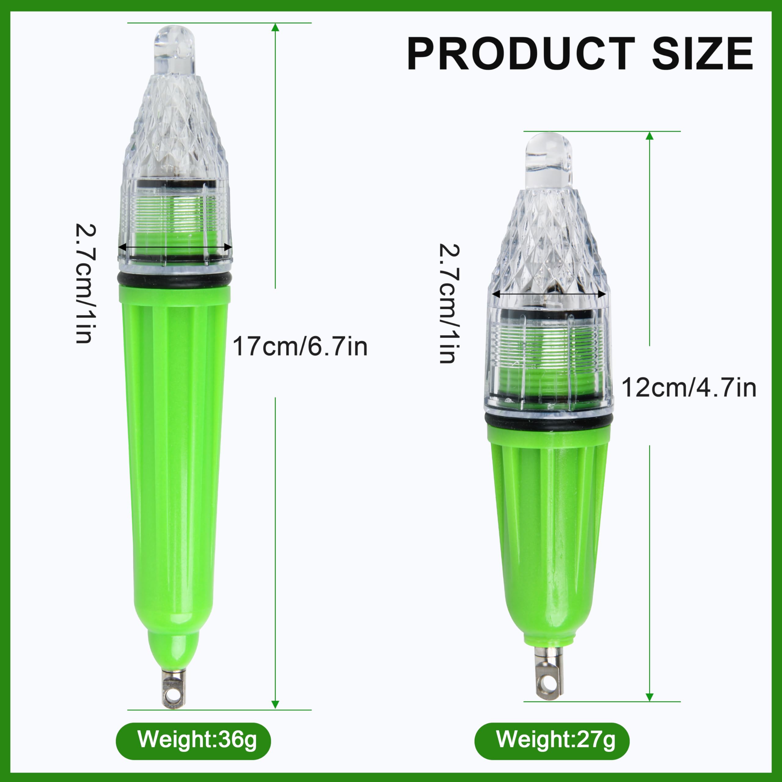 SILANON Deep Drop LED Fishing Light 4.7 inch white color underwater lure